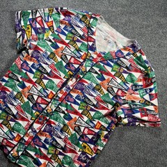 Polo Ralph Lauren Baseball Jersey Shirt Mens Small Flags Pennants Polo Bears