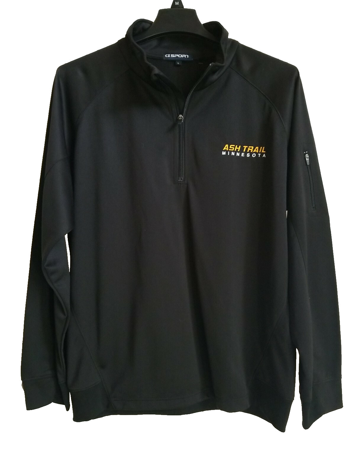 Performance ASH TRAIL Minnesota Shirt Men's or Women's Black Zip Pocket Size L gallery