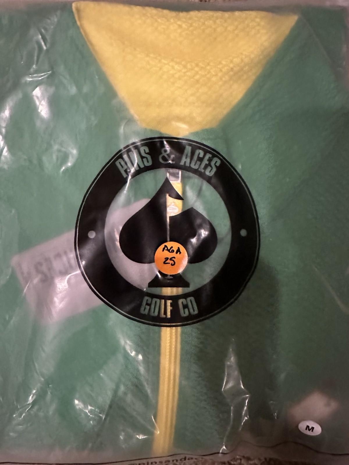 Pins And Aces Masters Green 2004 Colorway 1/4 Zip Collar Jacket Waffle NIP Med gallery