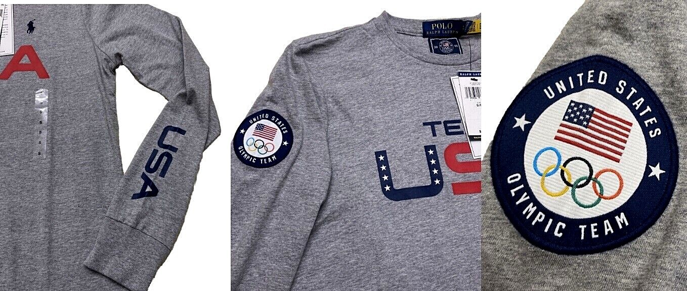 Polo Ralph Lauren USA Olympic Team Patched Heather Top Shirt Mens S gallery