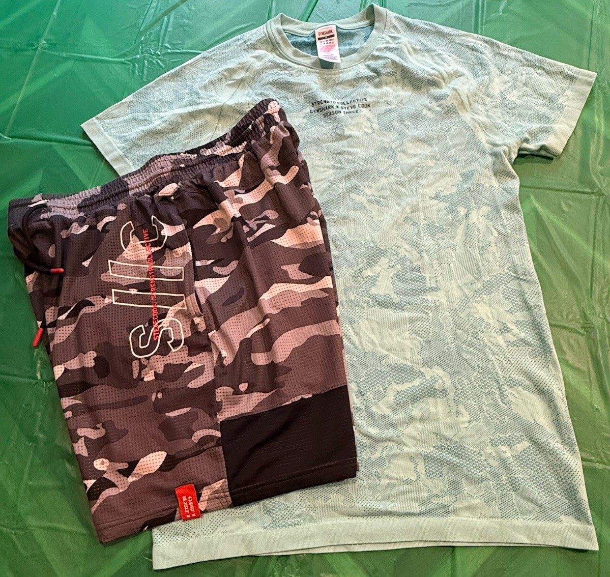 Gymshark X Steve Cook Set Shirt & Shorts Seamless Sleeve Size Medium Outfit gallery