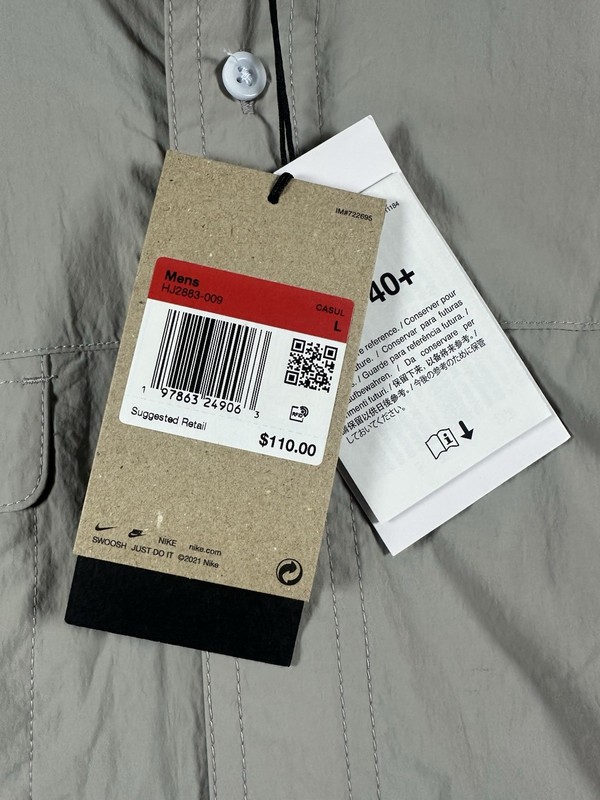 Nike ACG Orb Weaver UV Repel Short Sleeve Shirt Men's Grey Sz Large NWT gallery