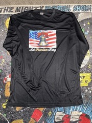 Aircooled Let Freedom Ring Men’s Black Patriotic Long Sleeve Crew Neck T-Shirt L