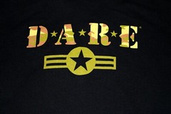 D.A.R.E. T-Shirt CAMO Camouflage DARE Resist Drugs Hipster ARMY Medium (M) 420