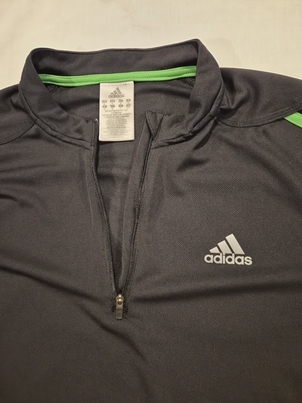 Adidas 1/4 Zip Response Formotion Pullover Men M Black And Green Climacool B787 gallery