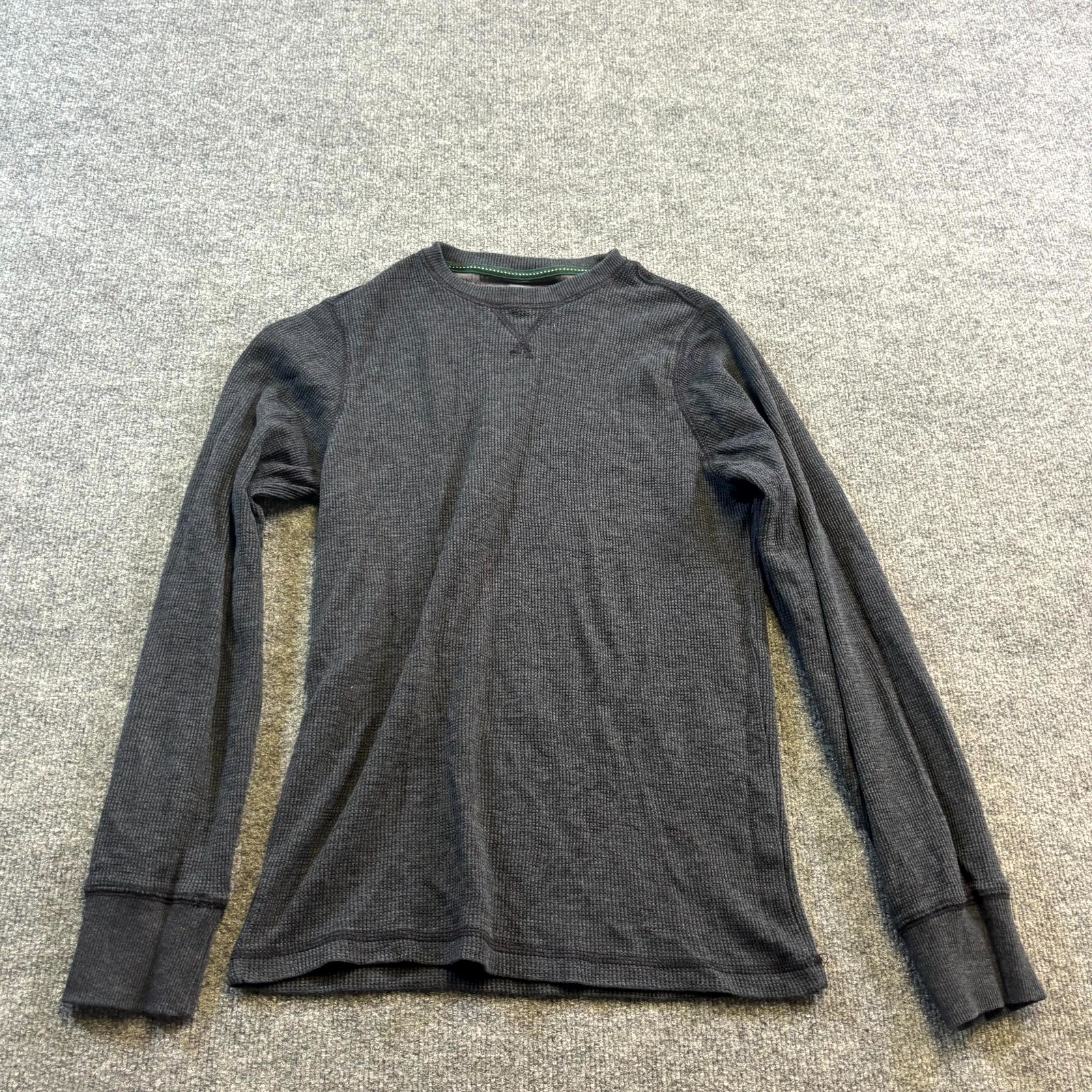 G.H. Bass & Co. Thermal Top Mens Small Gray Waffle Knit Long Sleeve Performance gallery