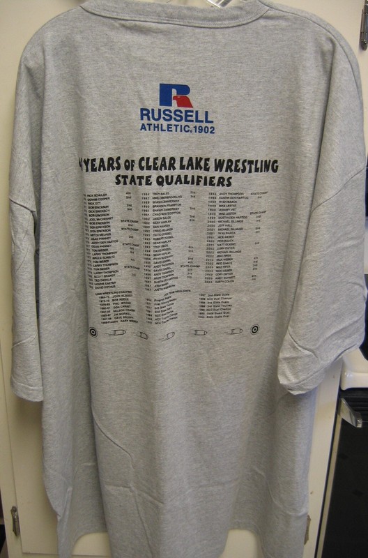 Clear Lake Iowa Lions 40th Anniversary Wrestling T-Shirt ** BRAND NEW **  3XL   gallery