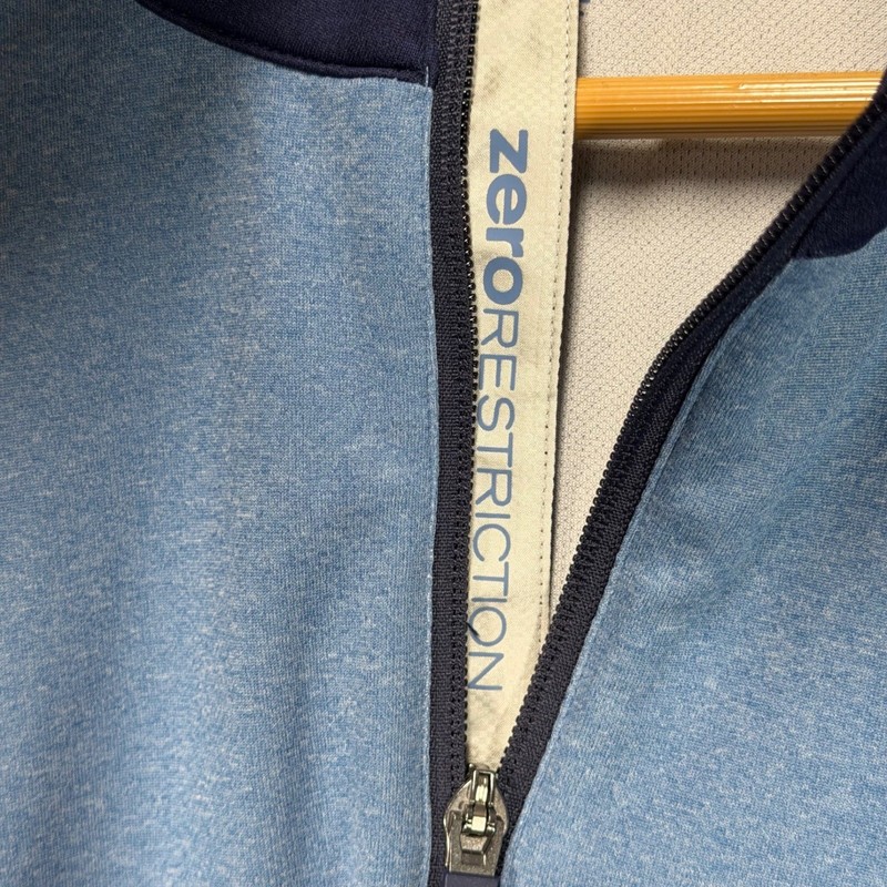 Zero Restriction Z425 1/4 Zip Pullover Mens M Blue Golf Performance Stretch gallery