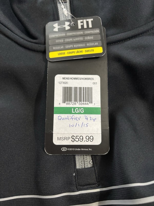 Under Armour Maryland Qualifier 1/4 Zip Black Men's L Mock Neck Long Sleeve gallery