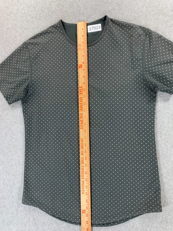 Bylt Basics Drop Cut POLKA DOTS Short Sleeve Crew Shirt (Men's Medium) Gray gallery
