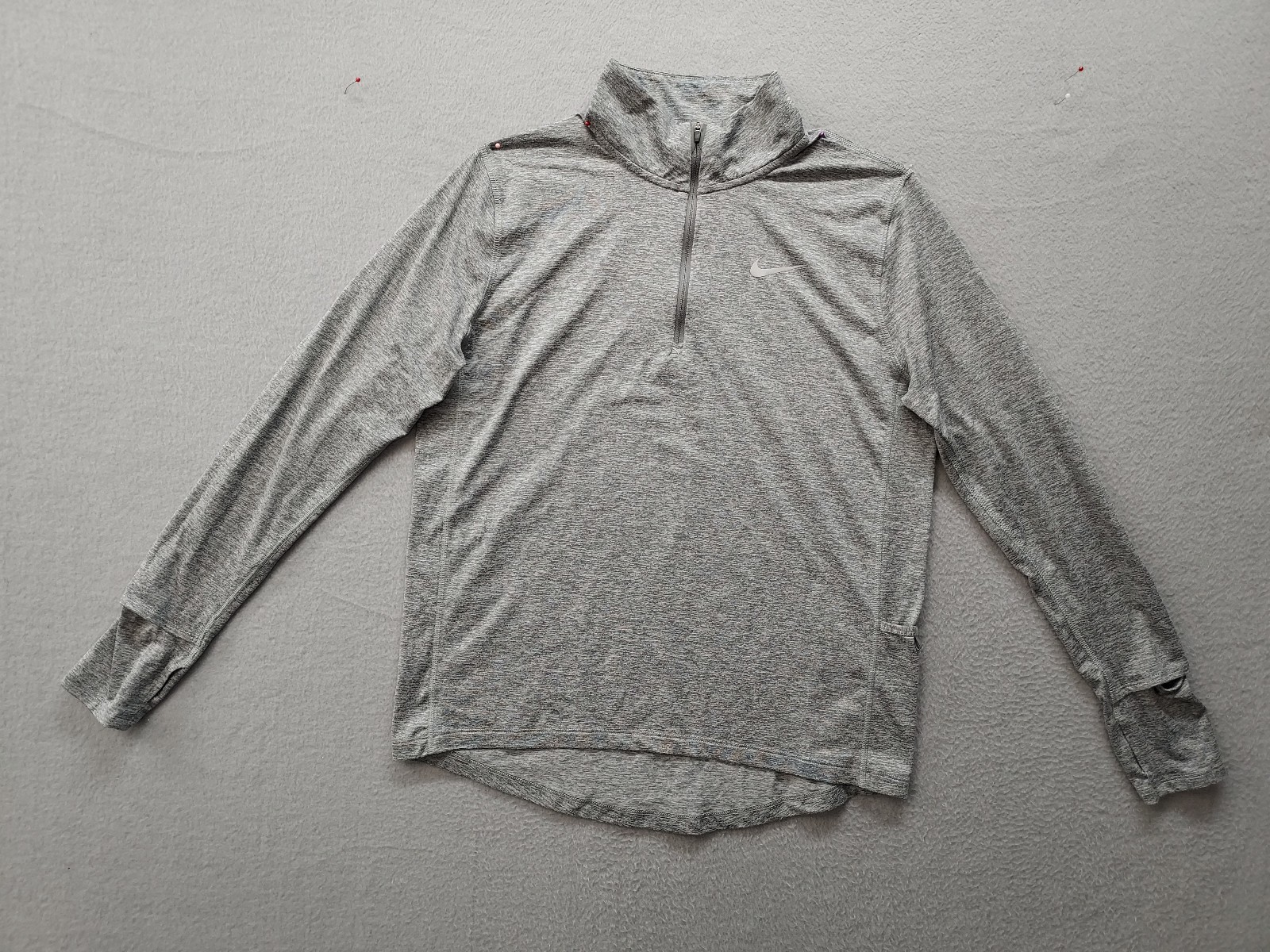 Nike Stride Men Dri-FIT 1/2-Zip Running Top M Gray Mock Neck Stretch Active gallery