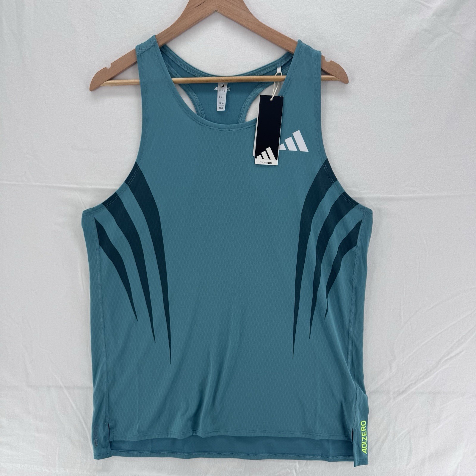 Adidas Adizero Archive Running Singlet Powder Teal Men’s Size Large JV9307 NWT gallery