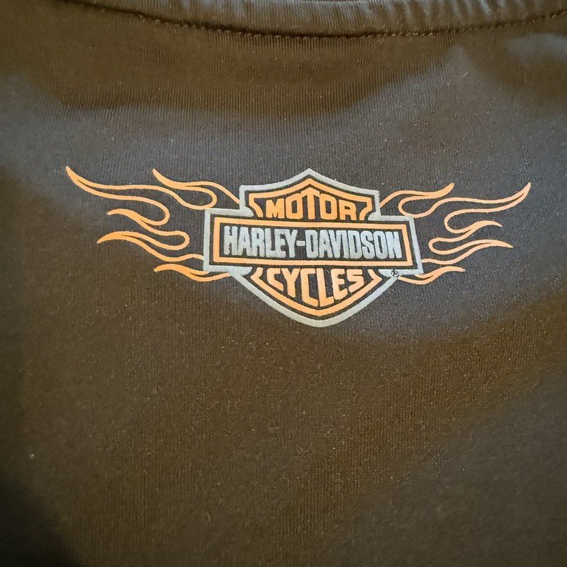 Harley-Davidson Men's Performance Muscle Shirt, Flaming B&S Sleeveless Tee XL gallery