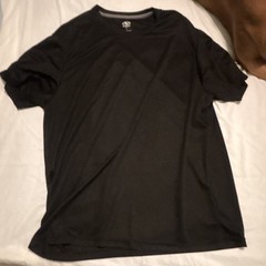 Athletic Works Tagless Men’s L Black Solid Crew Neck Polyester Active T-Shirt