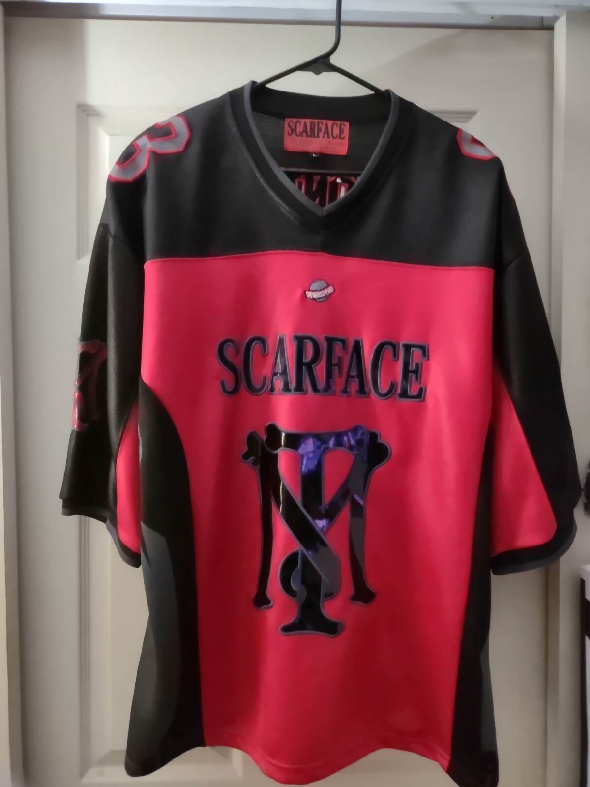 Men's Authentic Scarface 83 Football Jersey T.Montana Size Large gallery