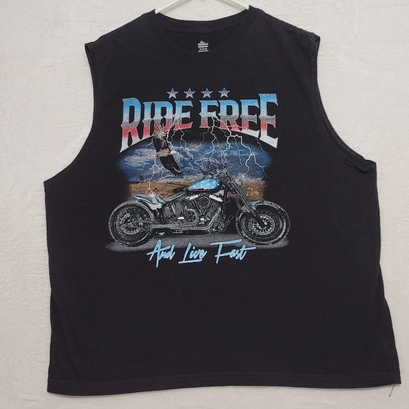 Celebrate Patriotic Men's Tank Top Size XL Black Sleeveless Casual Muscle Shirt gallery