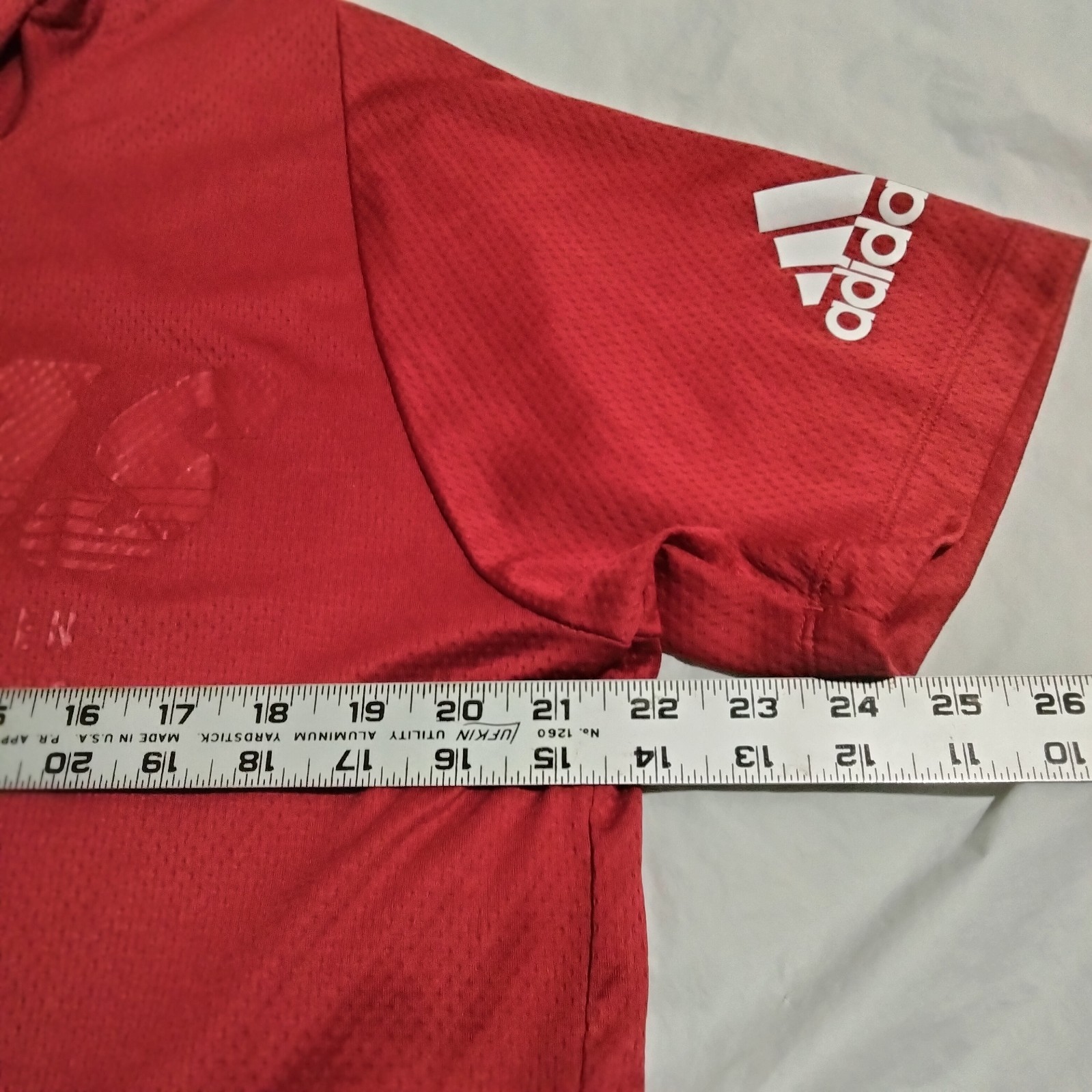 Adidas Men's FreeLift Hooded Mesh T Shirt Hoodie Tee Red Size L gallery