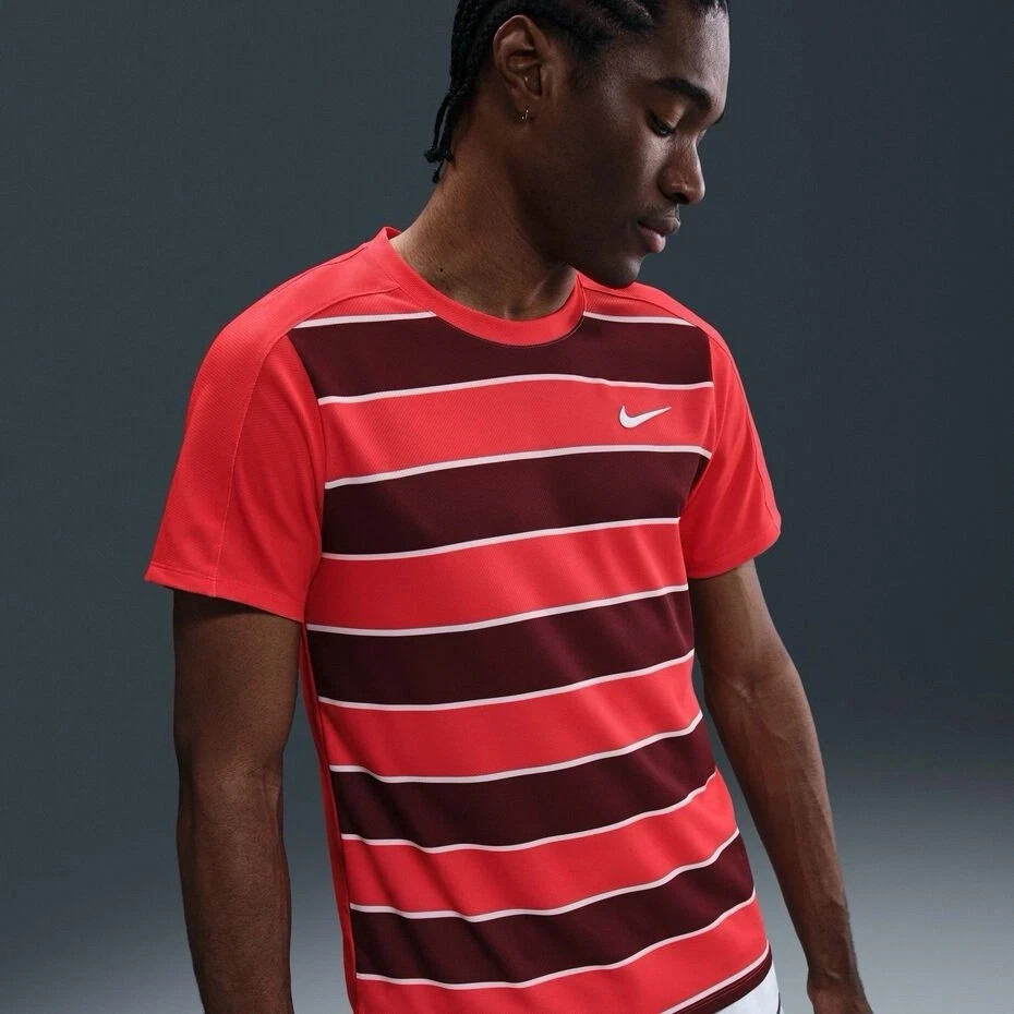 NWT Nike Men’s Size Medium Tennis Court Advantage Red SLAM T-Shirt FZ6934-696 gallery