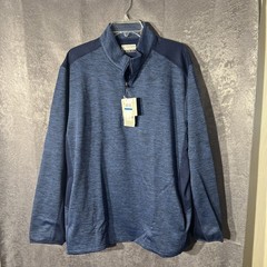 NWT PGA TOUR Mens Golf Shirt Jacket XL Heather Blue 1/4 Zip Thermal