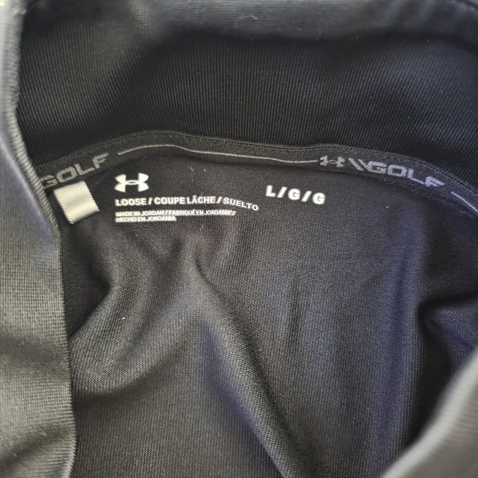 Under Armour Golf Men's L Black Solid Loose 1/4 Zip Mock Neck Pullover gallery