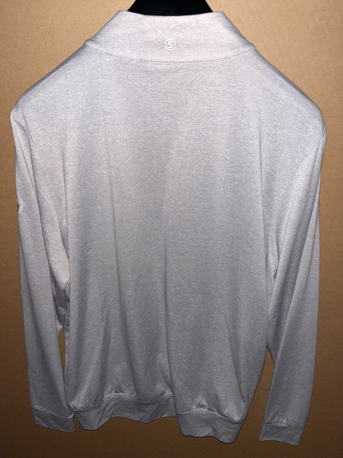 Stitch Pullover Long Sleeve Golf Performance Shirt Mens Large 1/4 Zip Gray Mint gallery