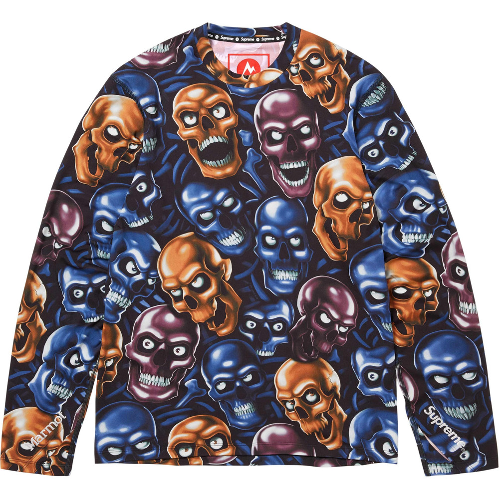 Supreme x Marmot Base Layer L/S Top Black Multi 2colors 25FW