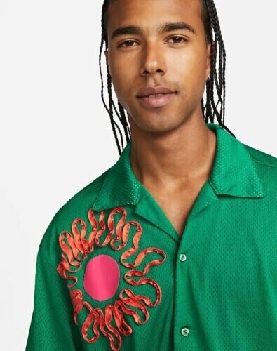 Nike Uphoria Button-Up Mesh Short Sleeve Top Jersey Shirt DV9676-365 Men's XL gallery