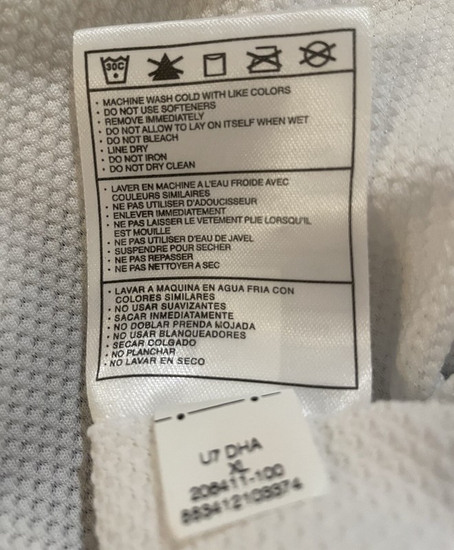 Nike FIT DRY White Short Sleeve T-Shirt Men's XL Polyester gallery