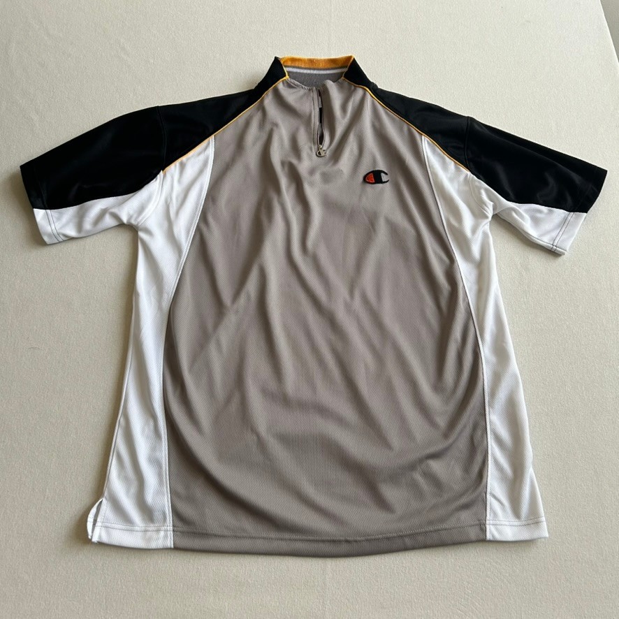 Champion Colorblock 1/4 Zip Pullover Men’s Large Short Sleeve Mock Neck gallery