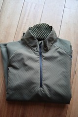 Dark Olive Green OUTERKNOWN Active Zip Neck LS Shirt Small