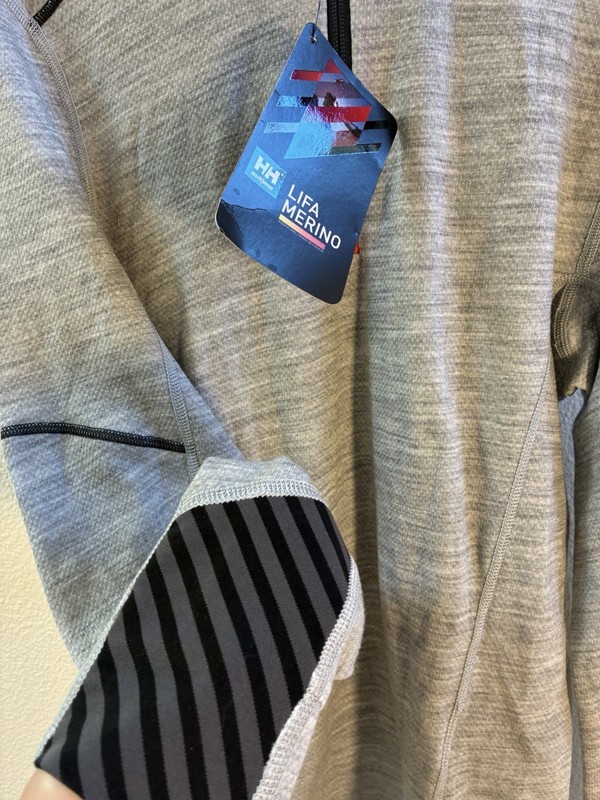 NWT Helly Hansen LIFA Merino Workwear Base layer Half Zip Men’s Small Grey gallery