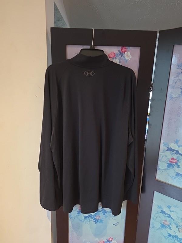 New Men's UNDER ARMOUR Tech ½ Zip LS Loose Shirt Top BLACK 4XL 4TG 4EG Big Man gallery