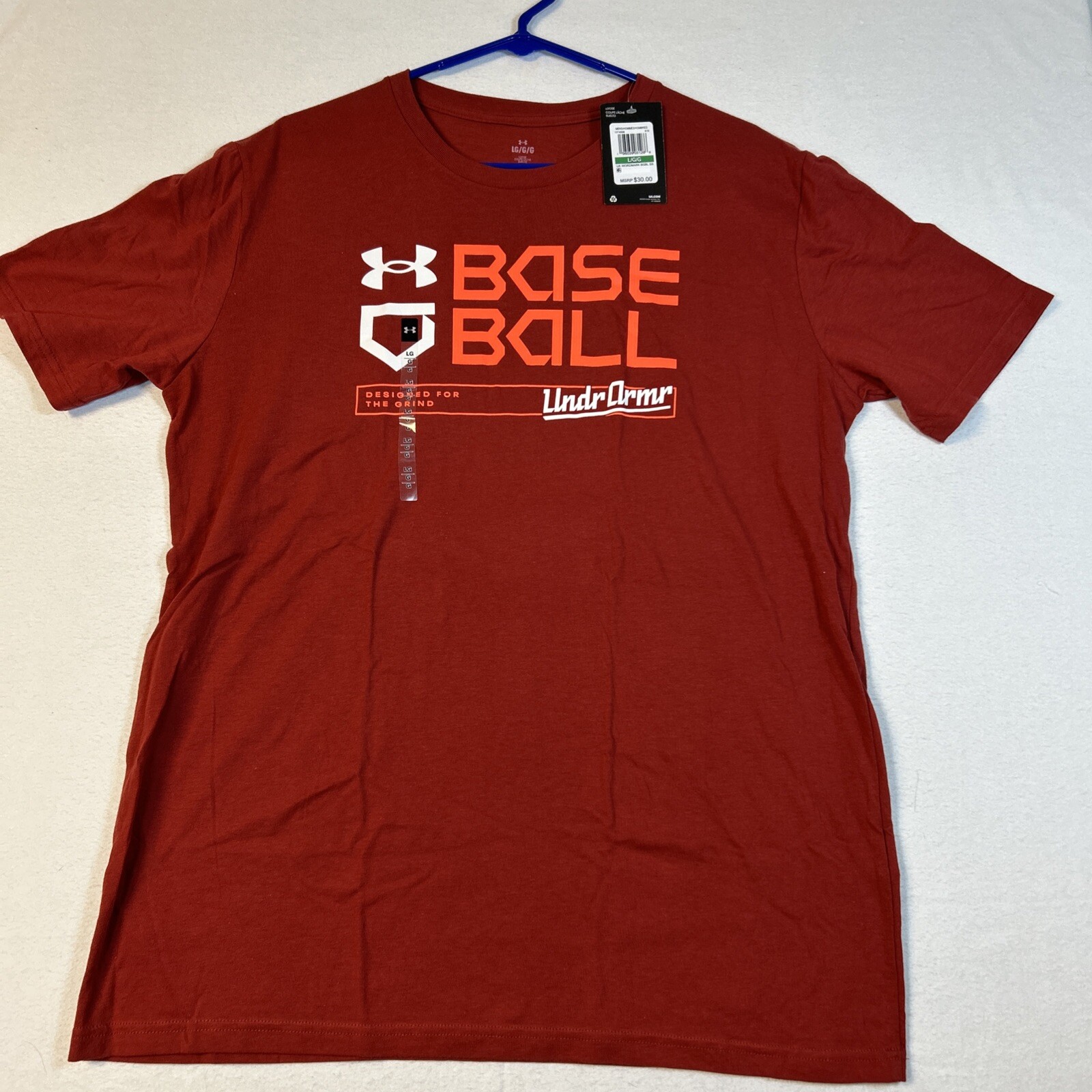 Under Armour Woodmark Baseball Short Sleeve Tshirt Mens Large 1374008-610 Red gallery