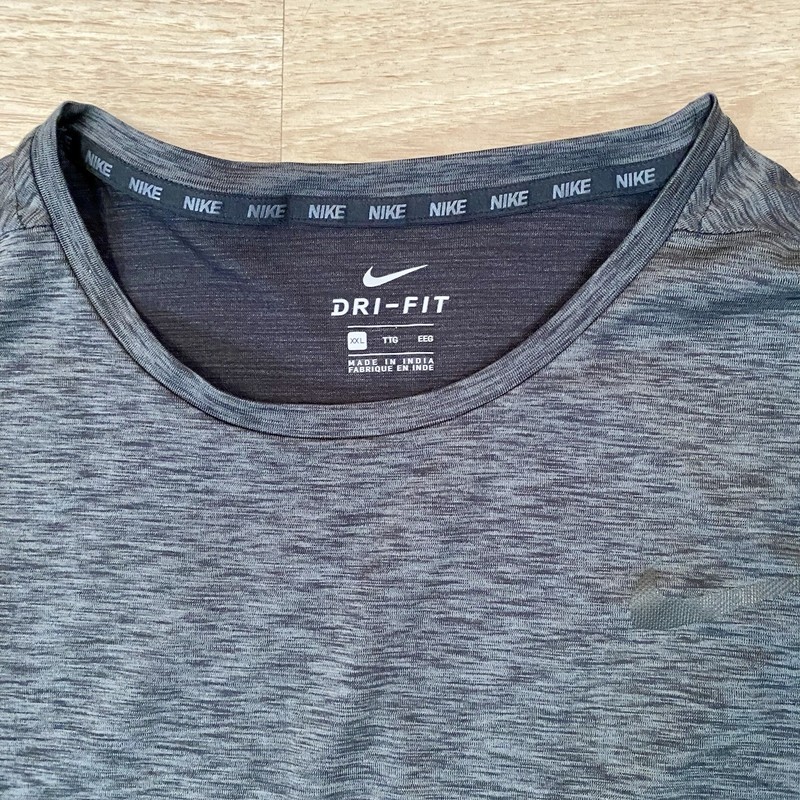 Nike Dri-Fit Tank Top Mens 2XL Heathered Cool Grey Sleeveless Training Shirt Top gallery
