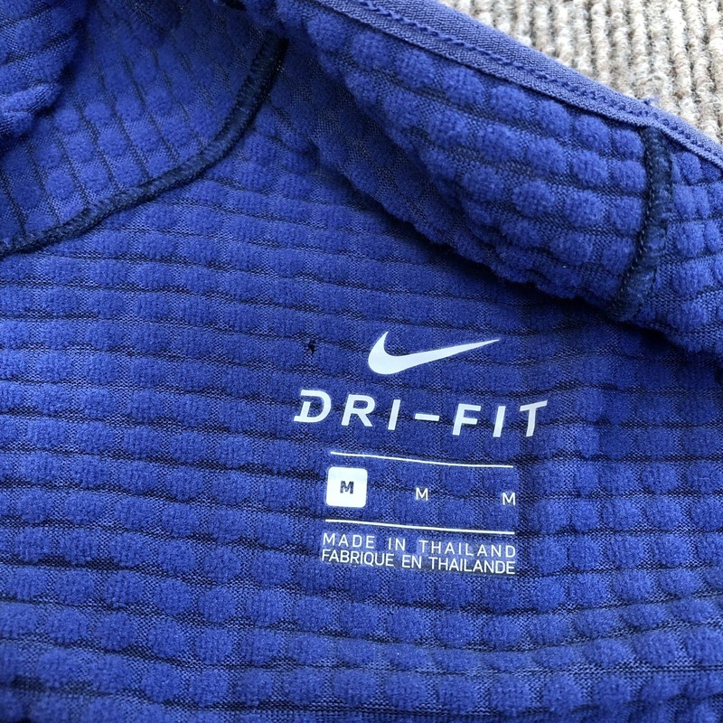 Nike Dri-FIT Pullover Mens Medium Blue Long Sleeve 1/4 Zip Reflective Top gallery