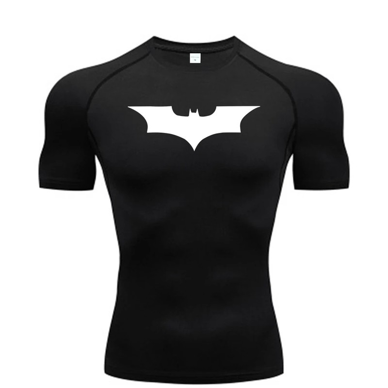 Men Compression Shirt Quick Dry Breathable Gym Workout Tight Sports T Shirt gallery