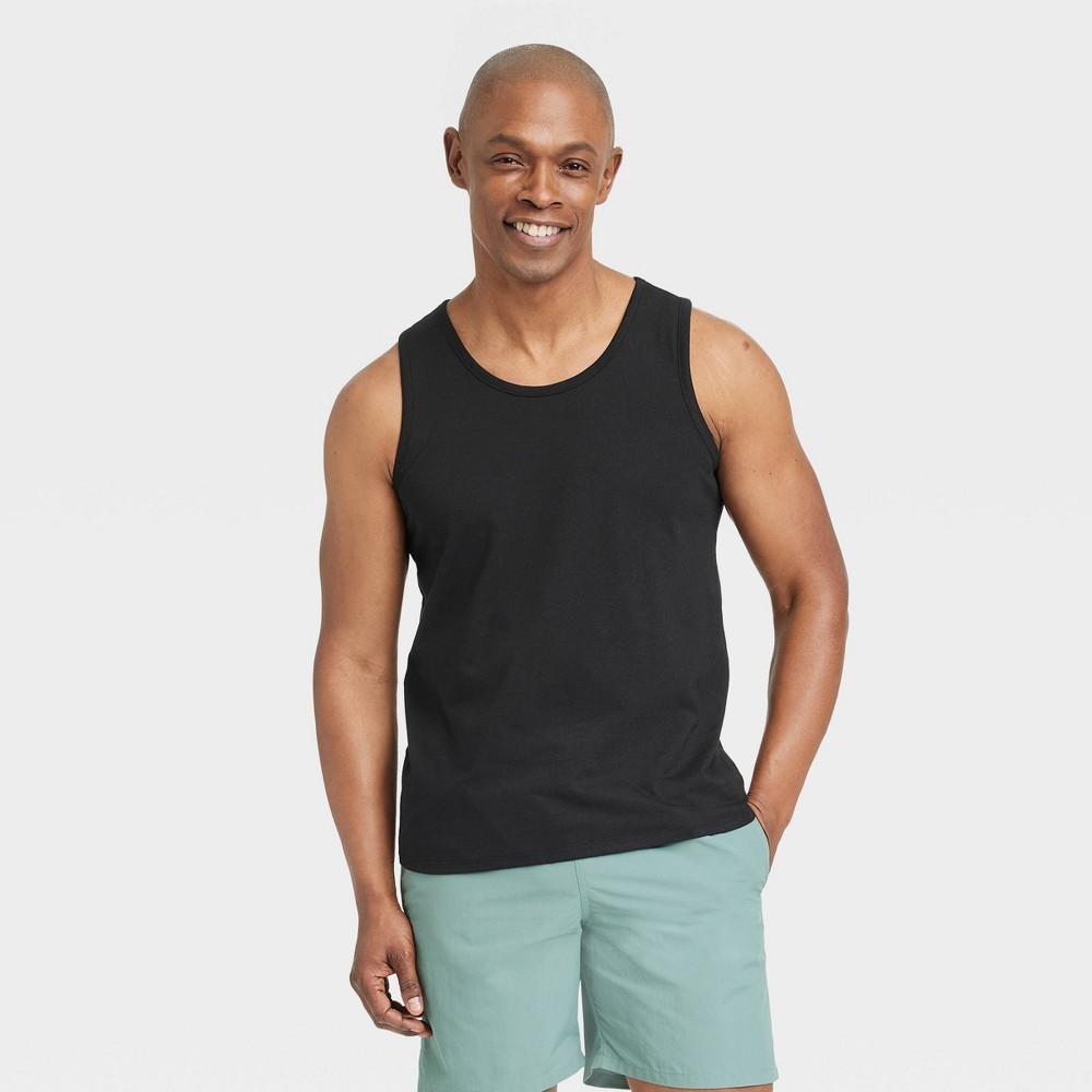 4-pack Men's Tank Top - Goodfellow & Co Black M: Lightweight Sleeveless Pullover gallery