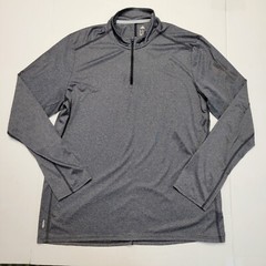 Adidas Quarter Zip Pullover Men’s XL X-LARGE Silver Gray CLIMALITE Running Gym