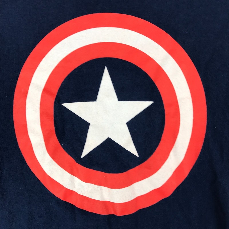 Marvel Captain American Mens Short Sleeve Crew Neck Blue Pullover Shirt Size S gallery