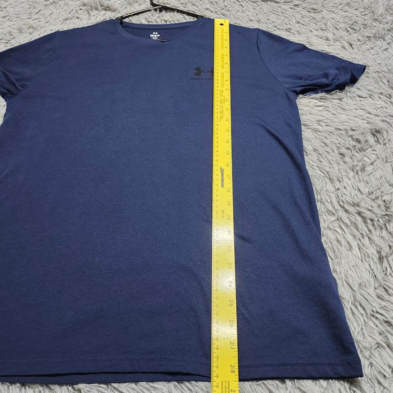 Under Armour Mens Loose Fit TShirt Large Navy Blue Cotton Polyester Blend Gym gallery