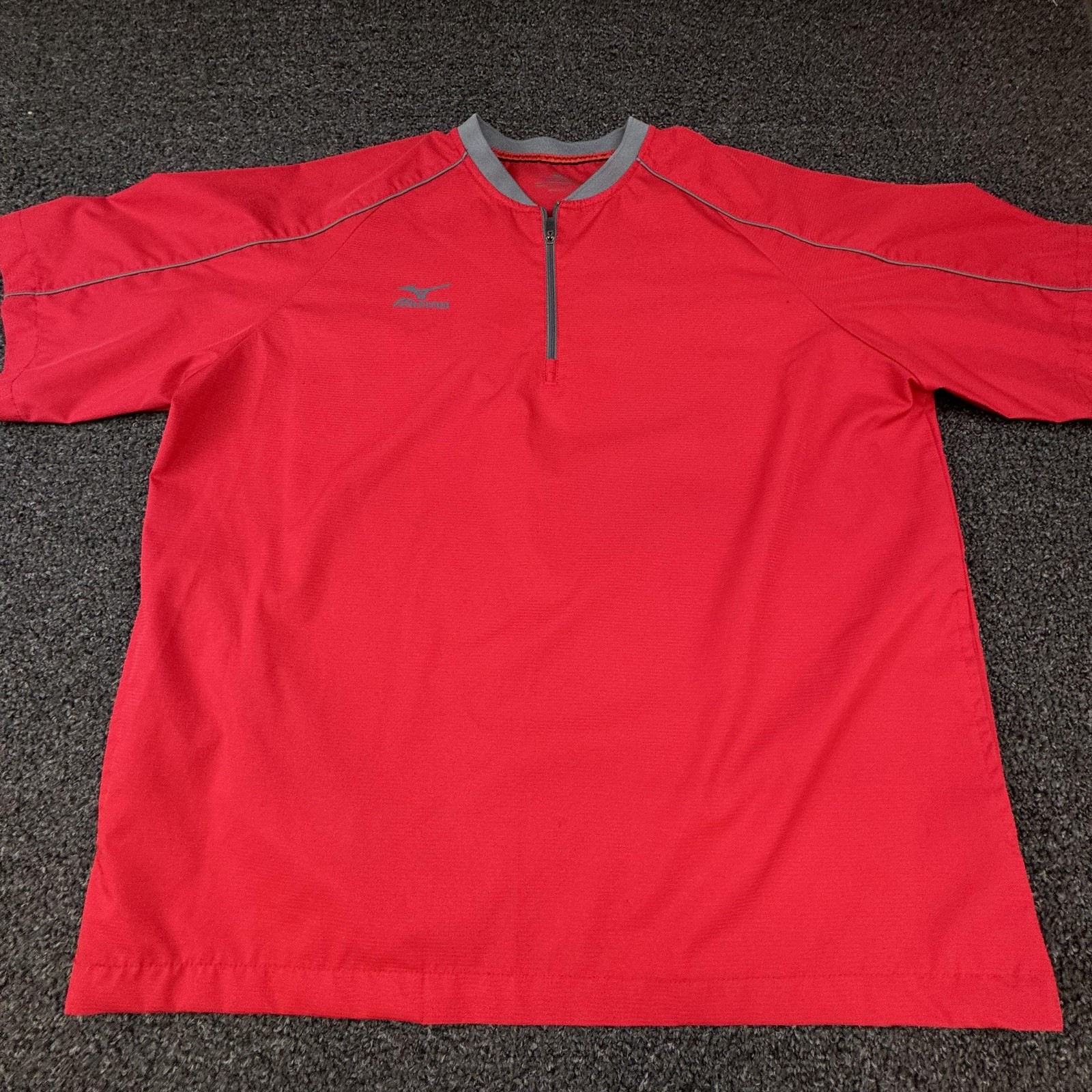 Mizuno Shirt Mens Small Red 1/4 Zip Performance Tagless Moisture Wicking Golf gallery