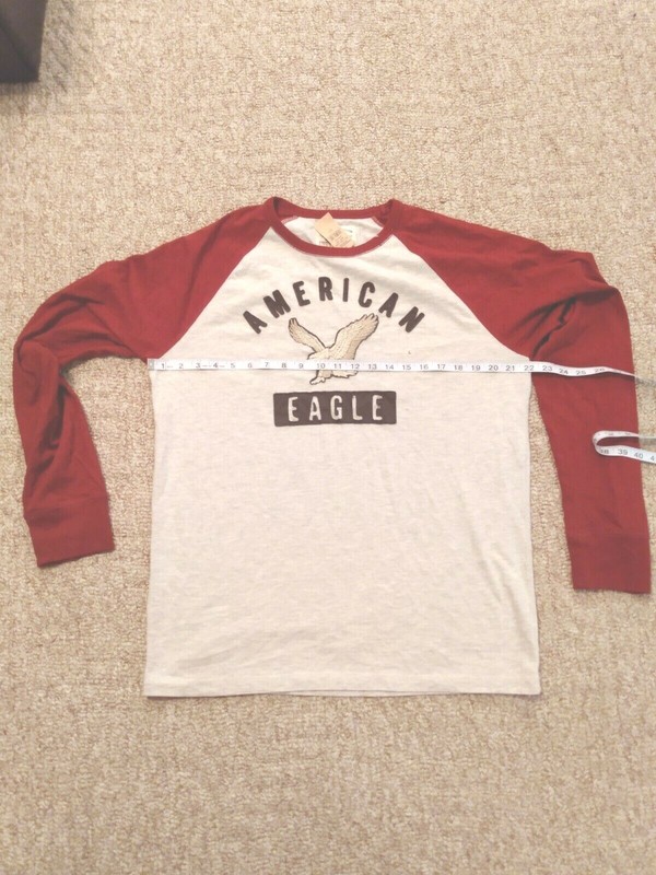 American Eagle Men Sz L NWT Longsleeve Crewneck Lightweight Pullover Shirt Logo gallery