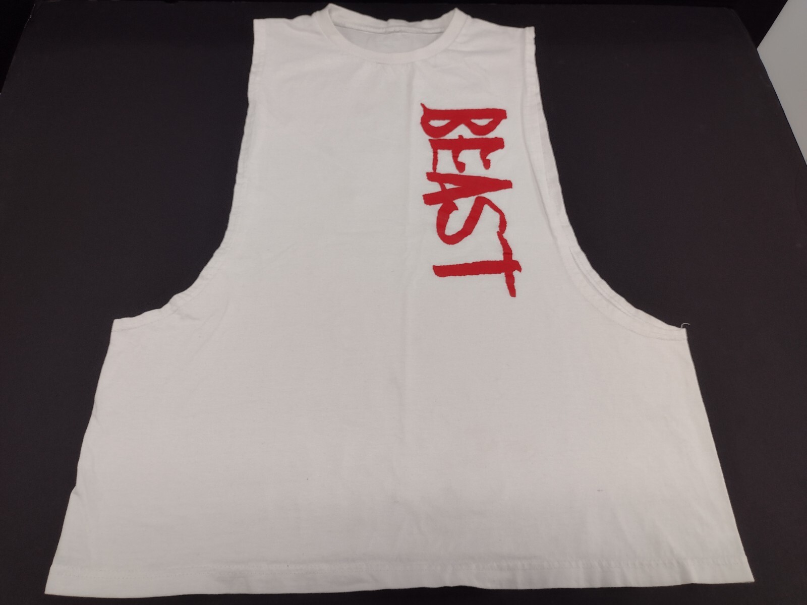 Beast Sleeveless White Training Shirt XL "Beast" gallery