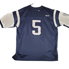FUBU Football Jersey Adult XXL Blue 90’s Streetwear 5 Away Polyester Vintage