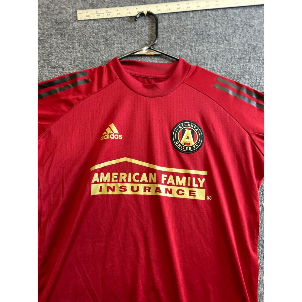 Adidas Jersey Mens Size S Red Atlanta United FC Aeroready Soccer Athletic Shirt