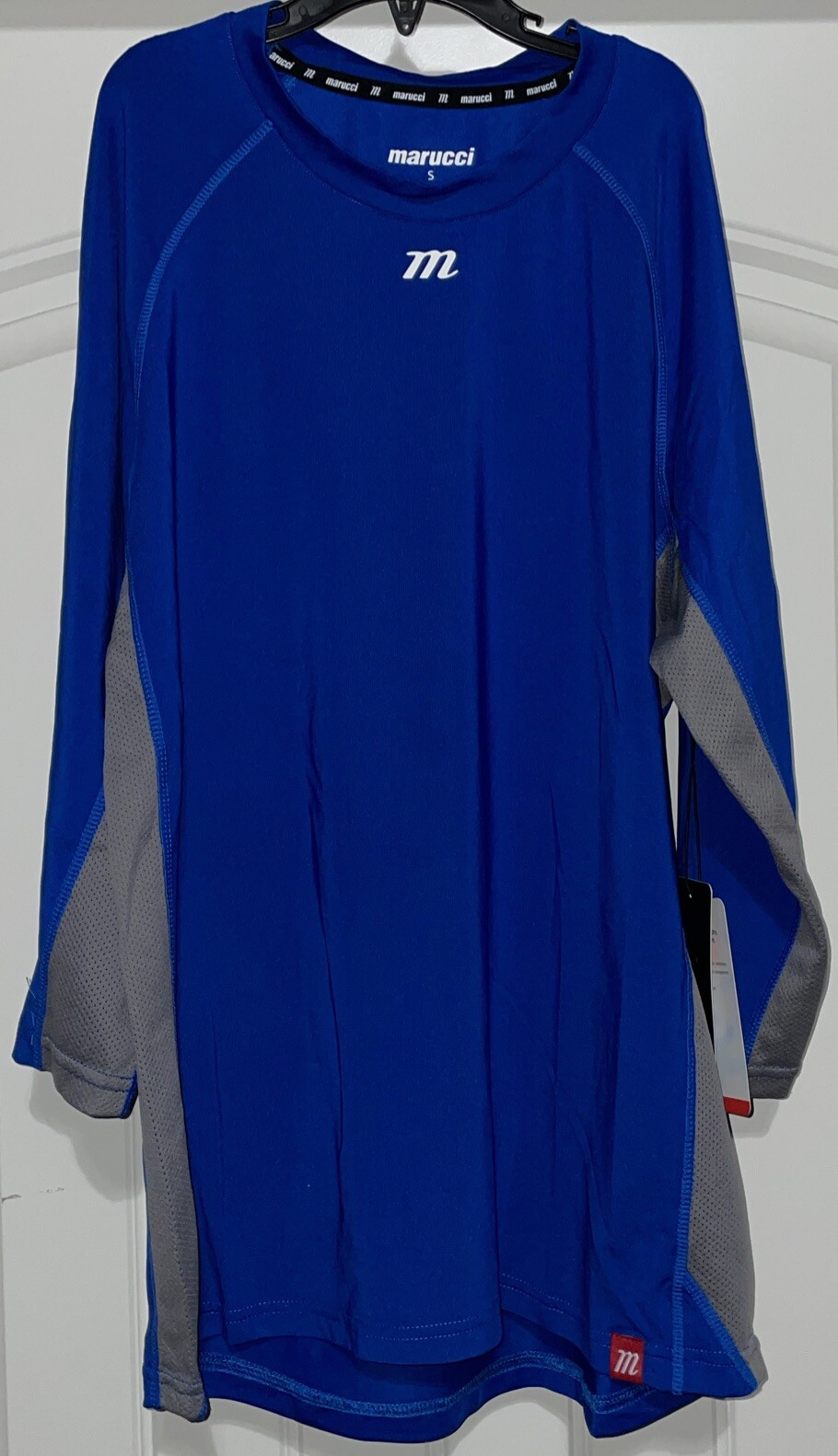 Marucci 3/4 Sleeve Performance Base Layer Shirt Men's Size Small Royal Blue gallery