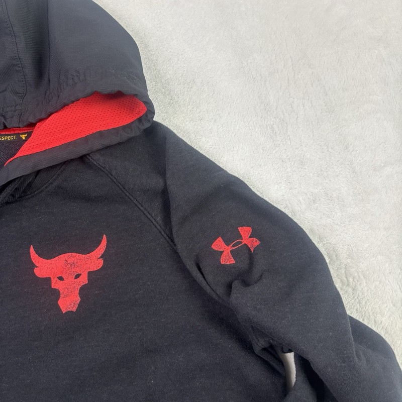 Under Armour Project Rock Same Devils Black Pullover LS Fleece Hoodie Men's MED gallery