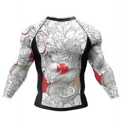 Cody Lundin Men’s Tattoo Compression Shirt BJJ Rash Guard Gym Long Sleeve Jersey