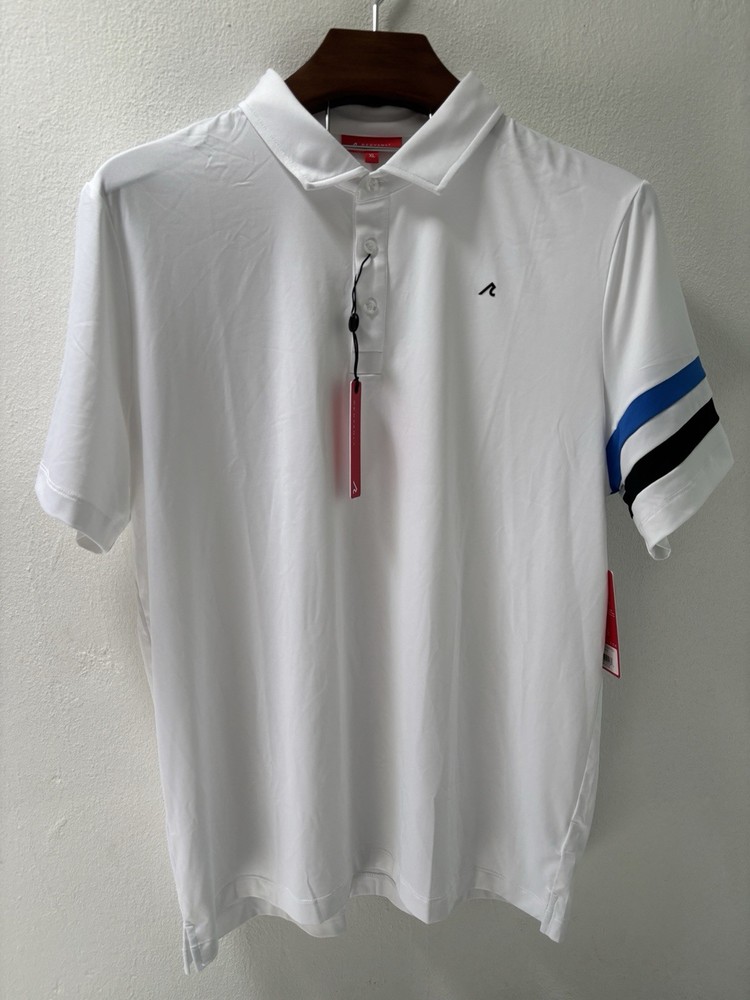 Redvanly Heyward Polo Pure Poly Golf Shirt Men's XL Bright White Stretchable NWT