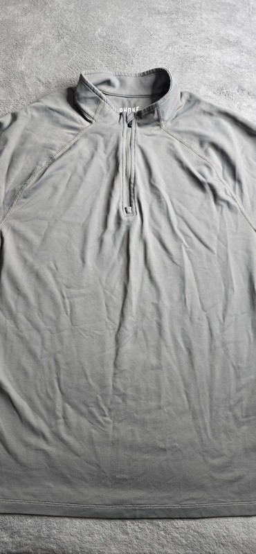 Rhone Session 1/4 Zip Pullover Mens Large Gray Retro Outdoor Performance Golf gallery